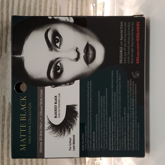 KISS Lash Couture Eyelashes Matte Black SILK Faux Mink Lashes 3D Volume X5 Box - Picture 2 of 4